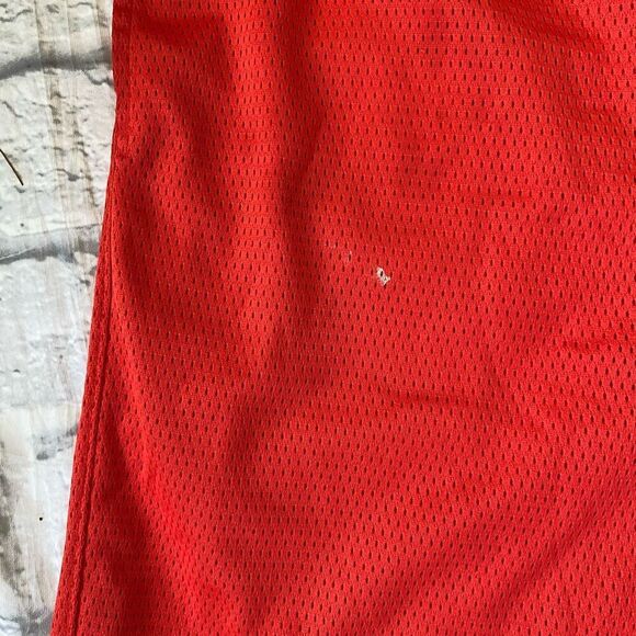 Reebok men M pull on athletic shorts w/elastic drawstring waist orange - Picture 3 of 8